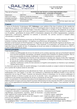 VN-2017-05 – PostDoc – EFIA train autonome