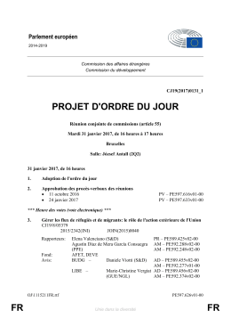 FR FR PROJET D`ORDRE DU JOUR