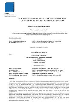 20171502_ Annonce th&egrave;se de Madame Coralie VOSGIEN