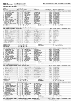 R6 - GULFSTREAM PARK - Samedi 28 Janvier 2017