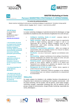 plaquette Master MSO 2017-2018 - IGR-IAE Rennes