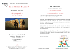 Descriptif de la conférence