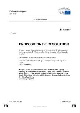 FR FR PROPOSITION DE R&Eacute;SOLUTION