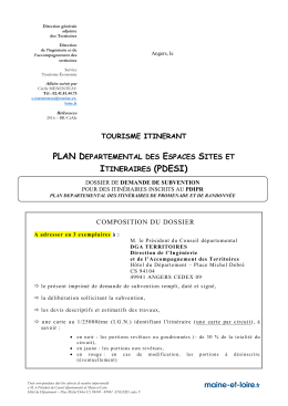 Dossier de demande de subvention pour entretien, balisage