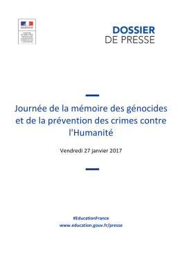 Journée de la mémoire des génocides et de la prévention des