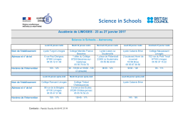 Science in Schools