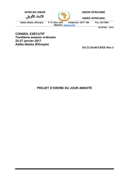 PROJET D`ORDRE DU JOUR ANNOT&Eacute;