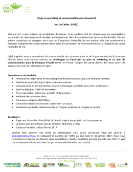 Stage en marketing et communication