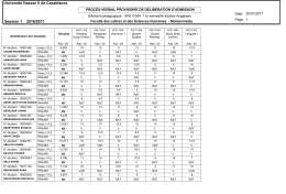 Universit&eacute; Hassan II de Casablanca Session 1 2016/2017