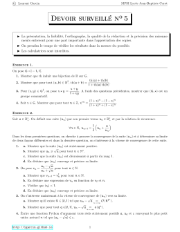 Devoir surveillé n 5