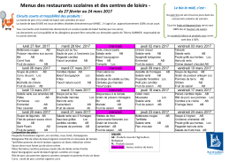 Semaines du 27 février au 24 mars