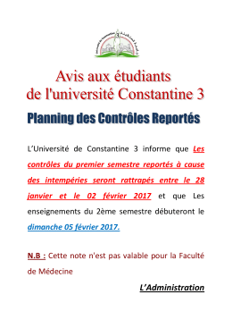 L`Administration - Université de Constantine 3