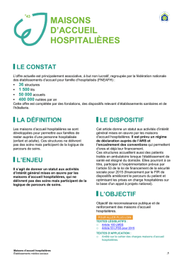 MAISONS D`ACCUEIL HOSPITALIÈRES