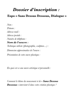 Dossier d`inscription