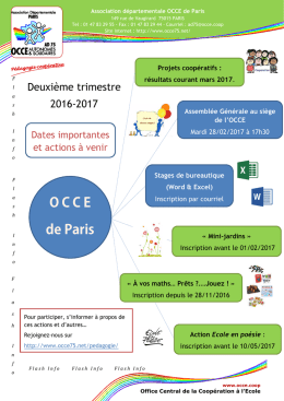 Flash infos 2016-2017 n&deg; 2