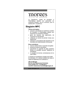 Stagiaire MPC - Ville de Morges