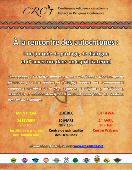 &Agrave; la rencontre des autochtones