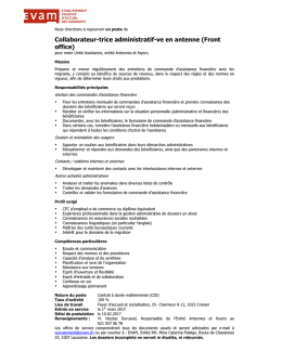 Collaborateur-trice administratif-ve en antenne (Front office)