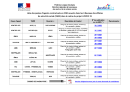 Liste des postes d`agents contractuels en CDD ouverts dans les