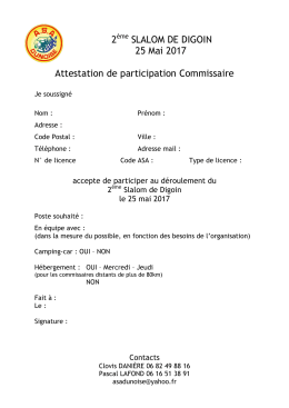 Télécharger la fiche d`inscription commissaire pour le