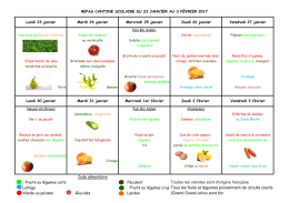 Menus Cantine