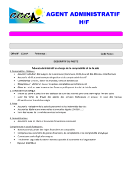 agent administratif h/f