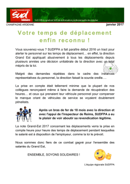 SUD FPA victoire d&eacute;placement