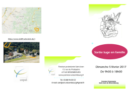Tract d`inscription - paroisse protestante de Wissembourg