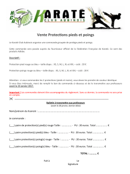 pour télécharger - Karate club aubinois à Aubigny en vendée