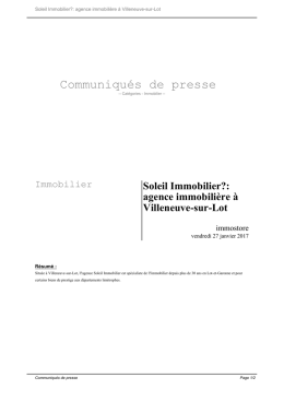 Soleil Immobilier?: agence immobilière à