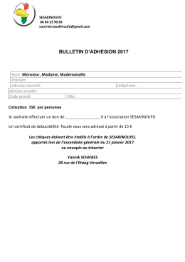 bulletin d`adhesion 2017