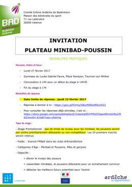Invitation Plateau Minibad