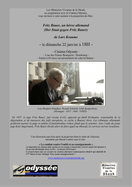 invitation - Mémoires Vivantes de la Shoah