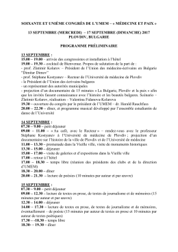 programme - Groupement des écrivains médecins