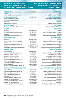 liste du personnel - Ville de Mont
