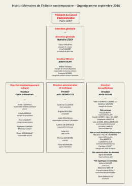 Voir l`organigramme de l`IMEC