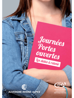 Le programme des Journées Portes Ouvertes - CCI Rhône