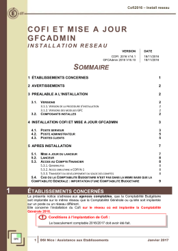 cofi et mise a jour gfcadmin installation reseau