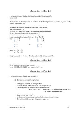 Correction : 44 p. 84 Correction : 45 p. 84 Correction : 47 p. 84
