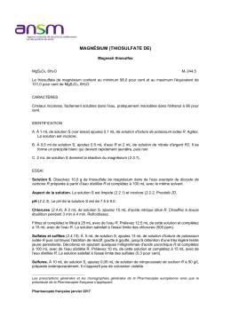Magnésium (thiosulfate de)