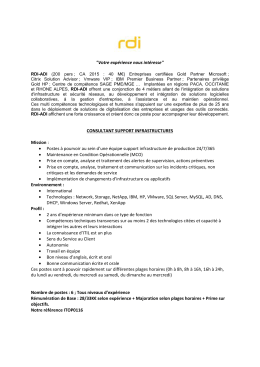 H/F Consultant Support Infrastructure