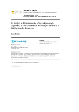 Abstracta Iranica, Volume 34-35