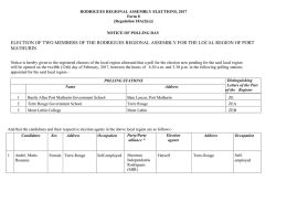 election of two members of the rodrigues regional