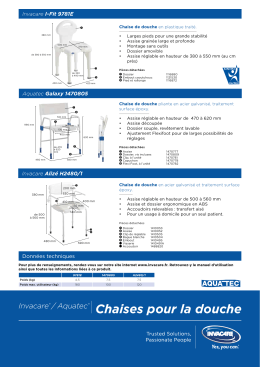 Brochure Chaises de douche