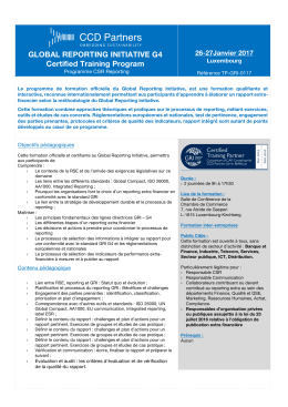 GRI Certified Training Program FR