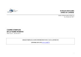 &eacute;chelles de la fili&egrave;re sportive