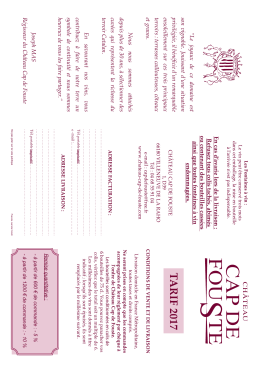 bon de commande - Ch&acirc;teau Cap de Fouste