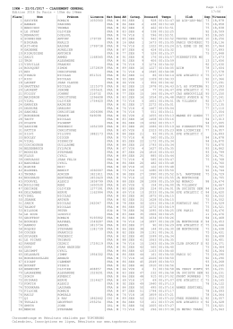 10KM - 22/01/2017 - CLASSEMENT GENERAL - Jogging-plus