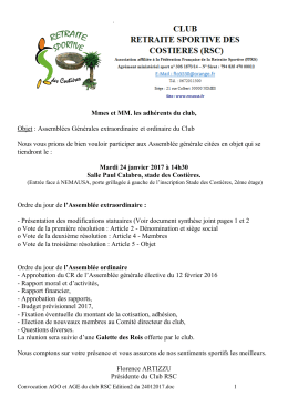 Convocation à l`AG
