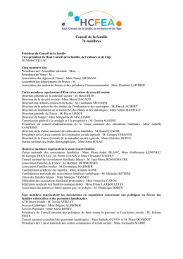 Conseil de la famille 74 membres